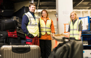 ergotutor Pekka Kurki Swissport kouluttaja Helena Pahkajärvi Oma Valmius työhyvinvointipäällikkö Sanna Antola Swissport