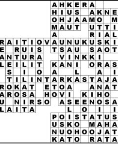 Ristikon ratkaisu Telma 2/2019